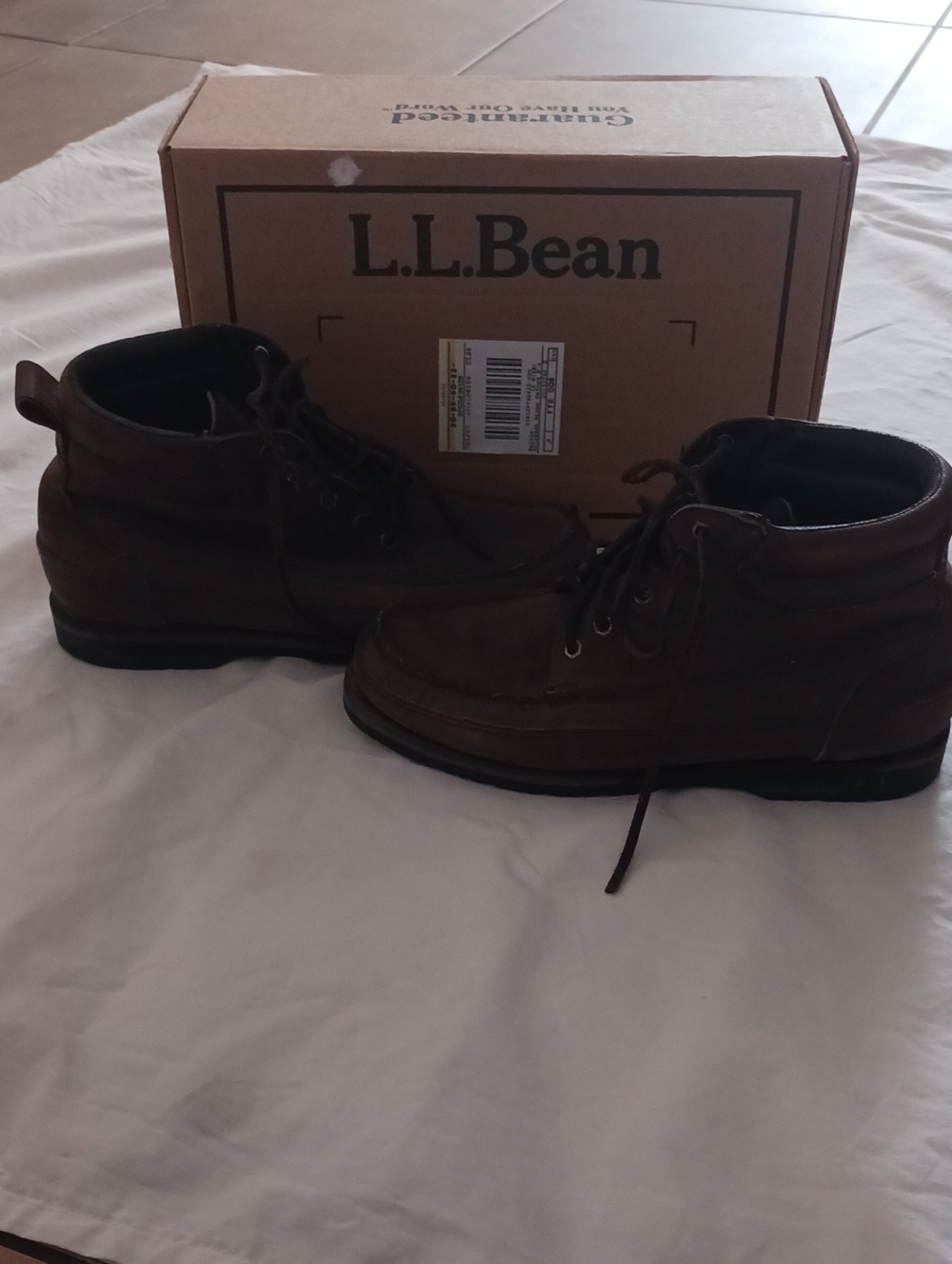 L.L. Bean Men's Dark Brown Leather Chukka Boots